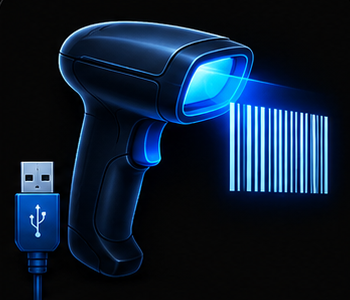 USB barcode scanner — keyboard wedge device