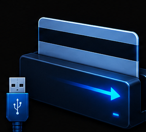 USB magnetic stripe reader — keyboard wedge device